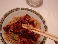 Picking this up with the chopsticks is really hurting my fingers.